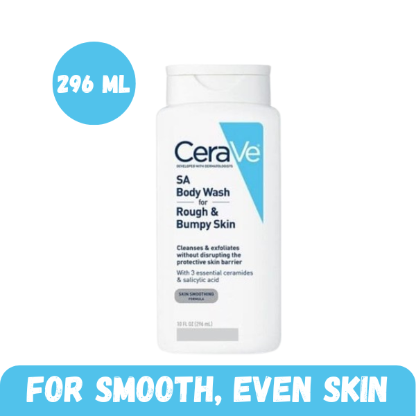 CeraVe SA Body Wash For Rough & Bumpy Skin - 296ml